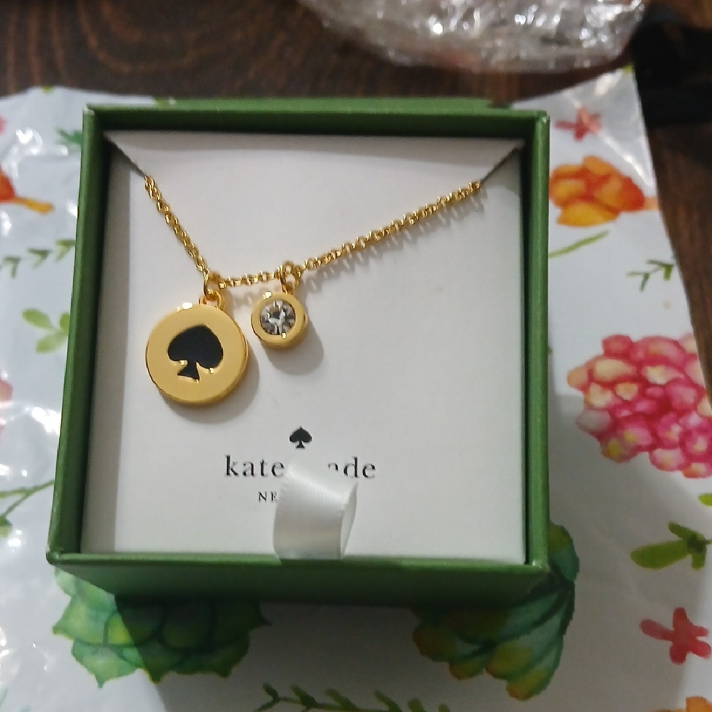 Kate Spade Gold Charm Necklace New In Box